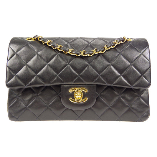 CHANEL 1997-1999 Classic Double Flap Small Black Lambskin