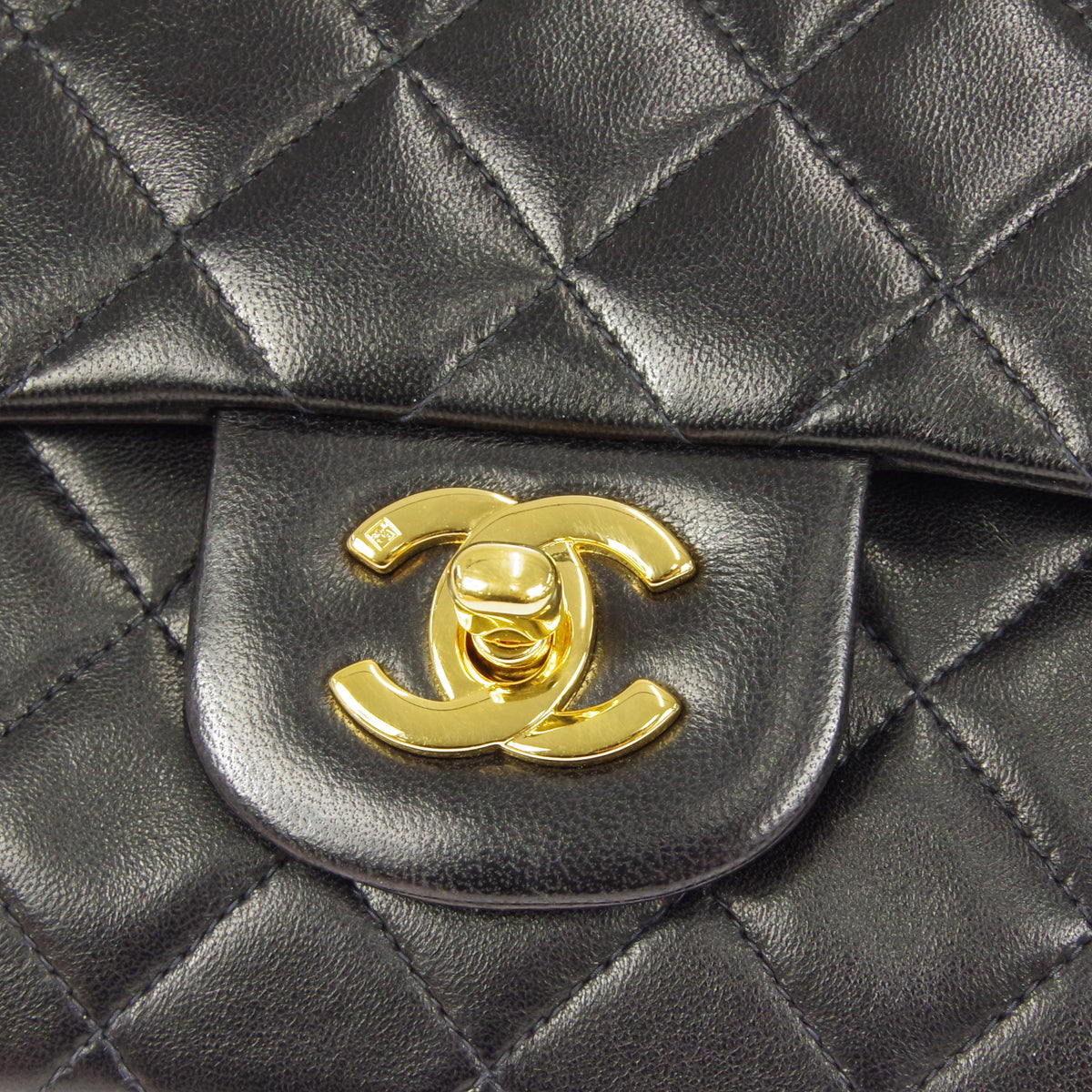 CHANEL 1997-1999 Classic Double Flap Small Black Lambskin