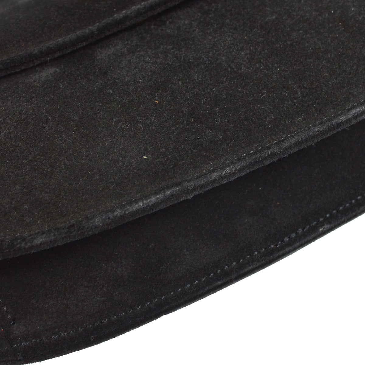 Celine Chain Handbag Black Suede 27767