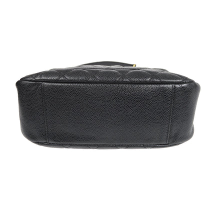 CHANEL Chain Handbag Black Caviar