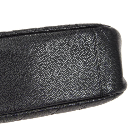 CHANEL Chain Handbag Black Caviar