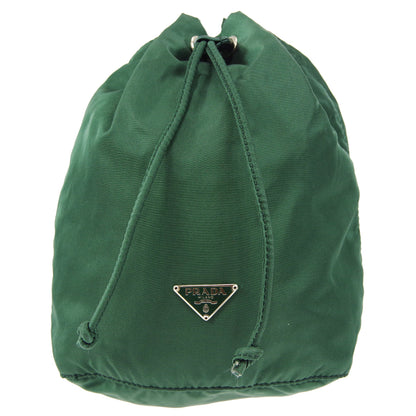 Prada Drawstring Mini Pouch Green Nylon