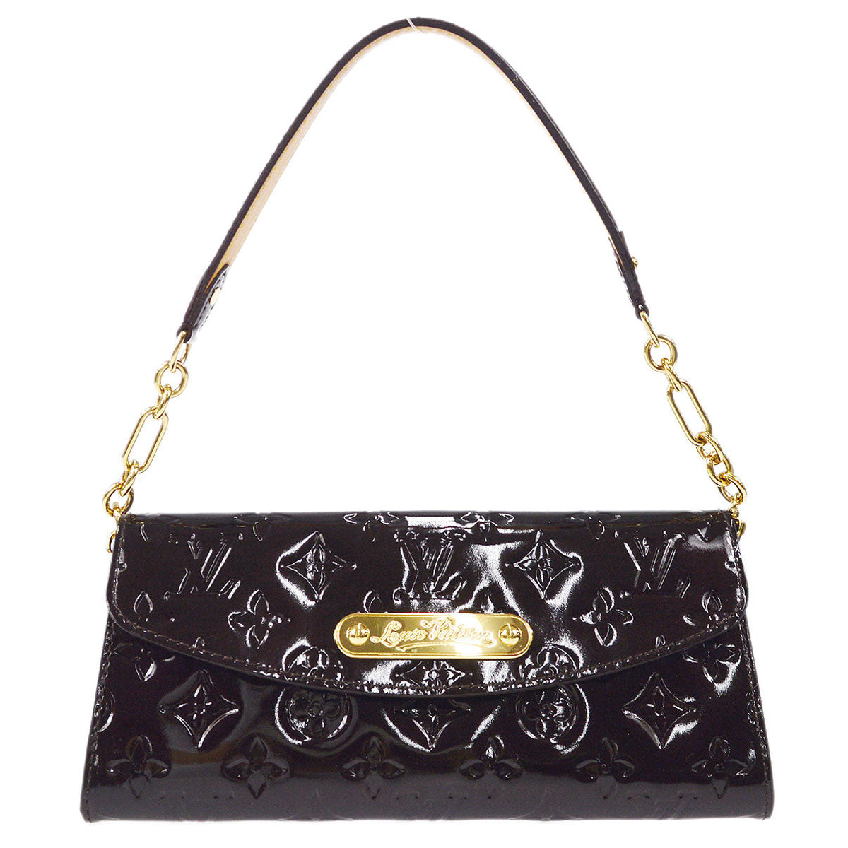 Louis Vuitton 2008 SUNSET BlueBIRD HANDBag VERNIS AMARANTE