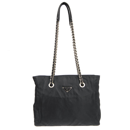 Prada * Chain Shoulder Tote Bag Black