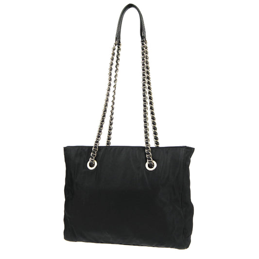 Prada * Chain Shoulder Tote Bag Black