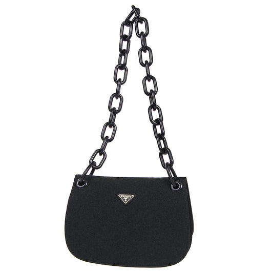 Prada * Plastic Chain Shoulder Bag Black