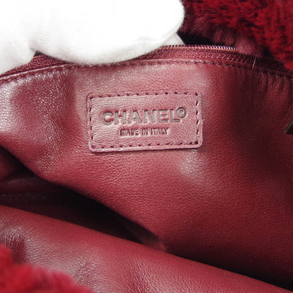 CHANEL 2000-2001 Chain Tote Bordeaux Fur 66394