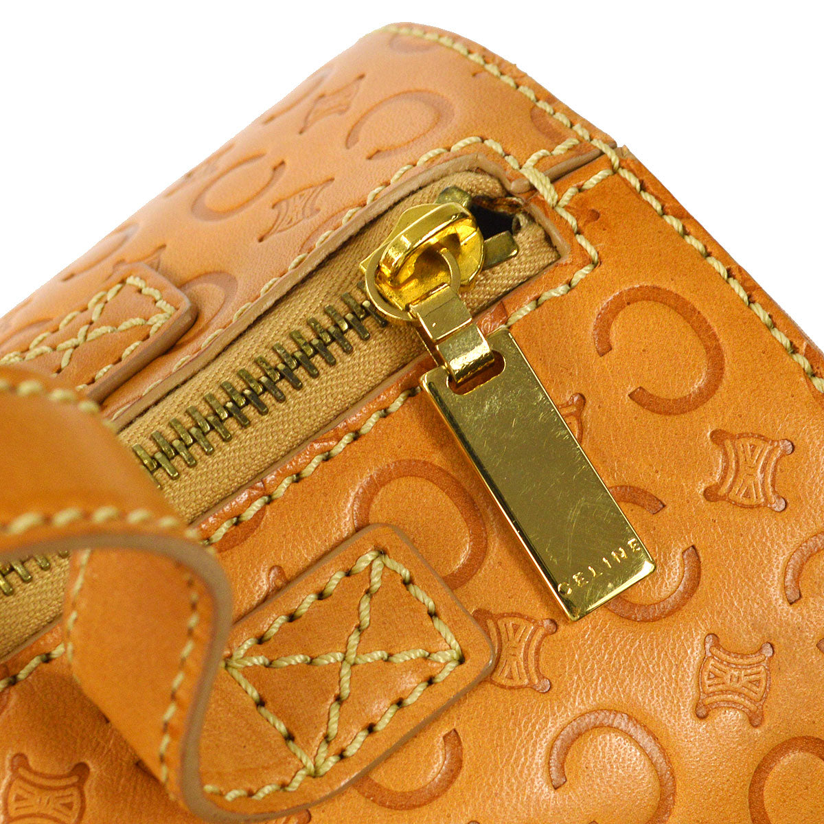 Celine C Macadam Handbag Beige 76974