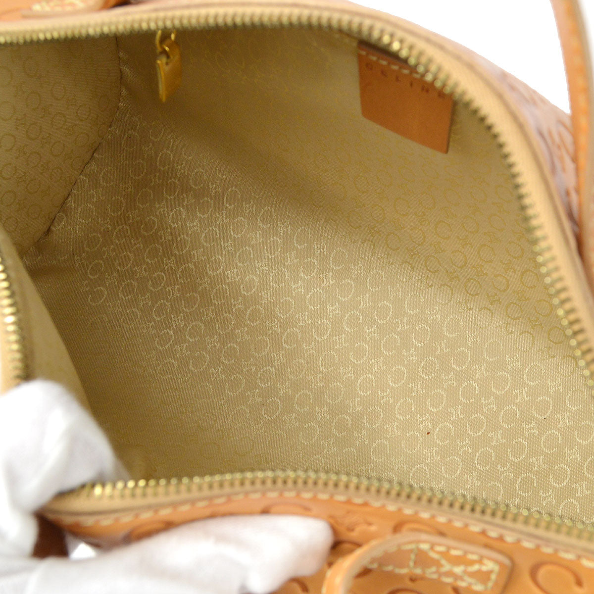 Celine C Macadam Handbag Beige 76974
