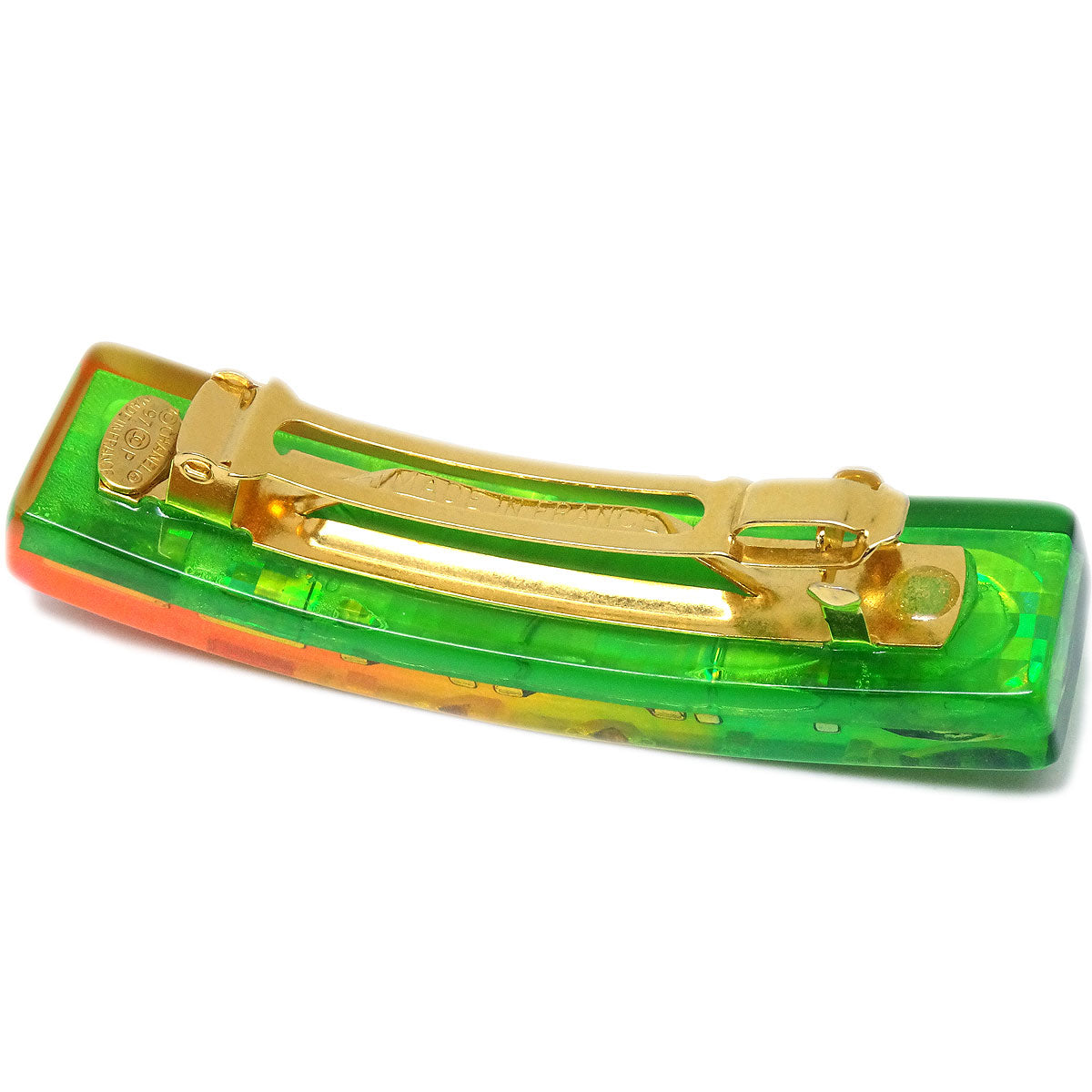 CHANEL 1997 Rainbow Lucite Hair Clip Barrette 77003