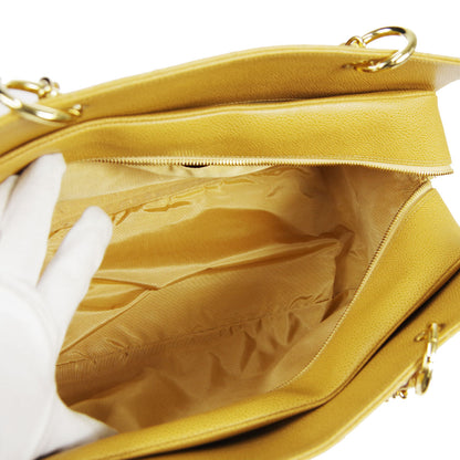 CHANEL 2003-2004 Grand Shopping Tote GST Beige Caviar 76944