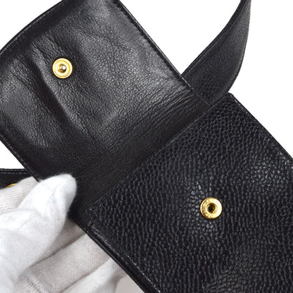 CHANEL 1990s Belt with Multi Bags Black Caviar #80 87907