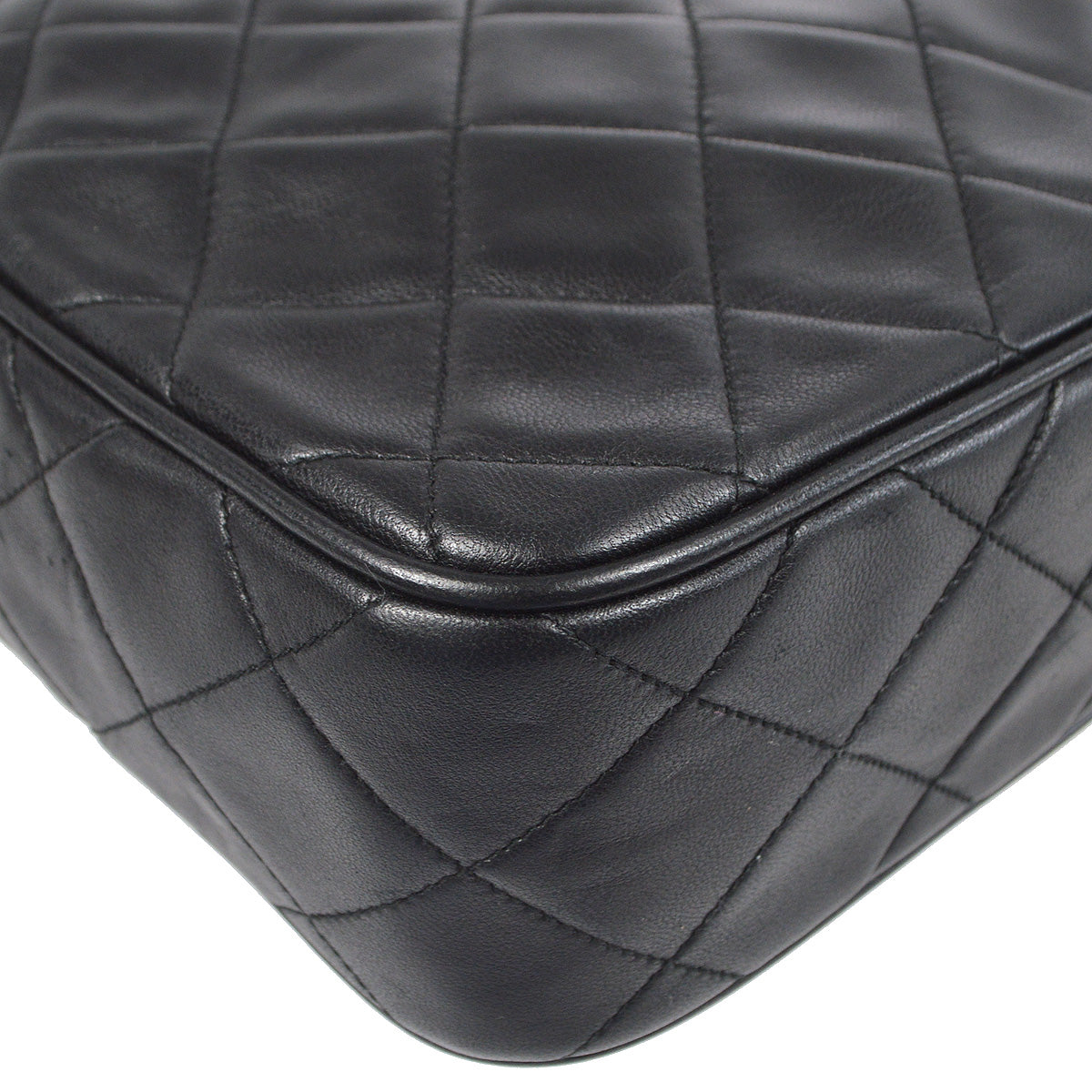 CHANEL Pocket Camera Bag Large Black Lambskin 87914