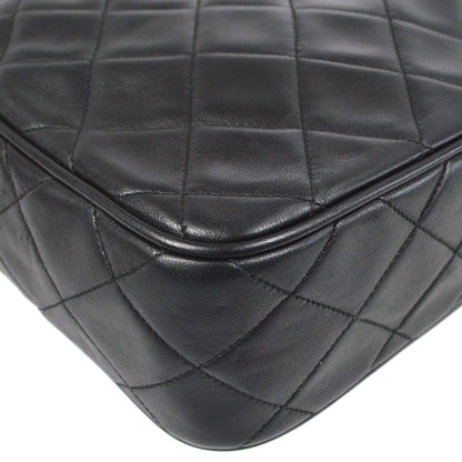 CHANEL Pocket Camera Bag Large Black Lambskin 87914