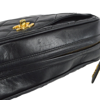 CHANEL Pocket Camera Bag Large Black Lambskin 87914