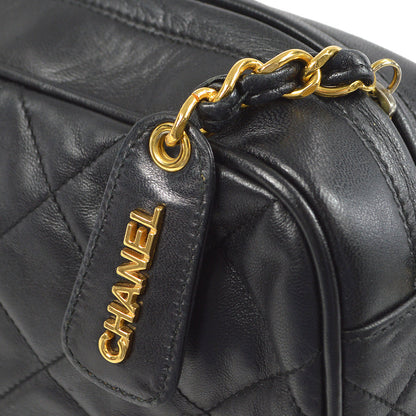 CHANEL Pocket Camera Bag Large Black Lambskin 87914