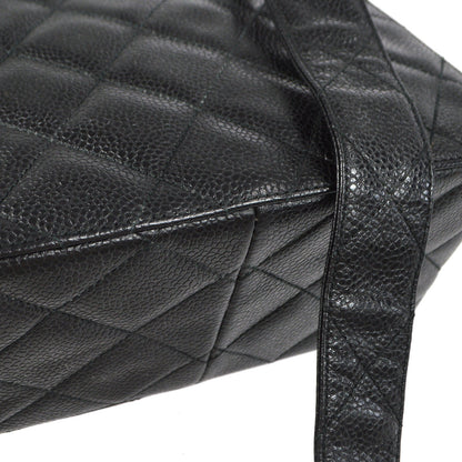CHANEL 1996-1997 Box Shoulder Bag Mini Black Caviar 88125