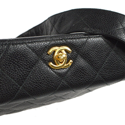 CHANEL 1996-1997 Box Shoulder Bag Mini Black Caviar 88125