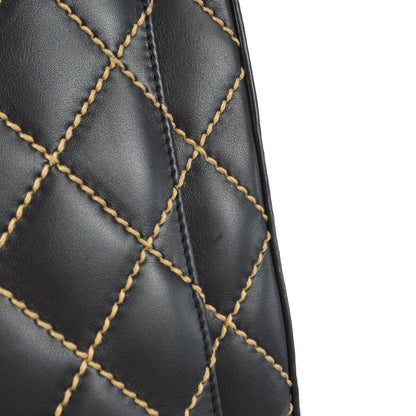 CHANEL 2001-2003 Wild Stitch Handbag Black Calfskin 97425