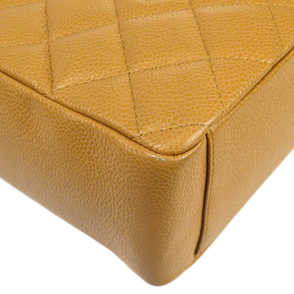 CHANEL 2004-2005 Petite Shopping Tote PST Beige Caviar 97426