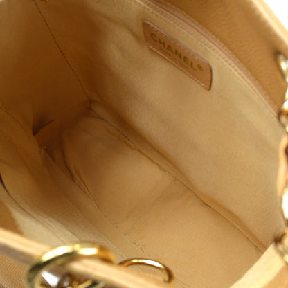 CHANEL 2004-2005 Petite Shopping Tote PST Beige Caviar 97426