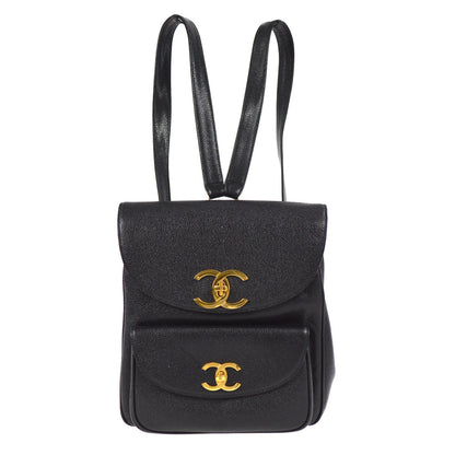 CHANEL 1994-1996 Pocket Backpack Black Caviar 97481