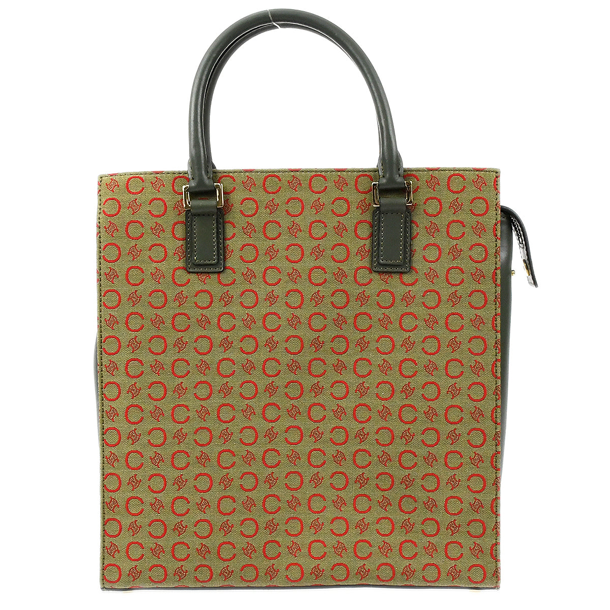 Celine Macadam Tote Handbag Green 97629