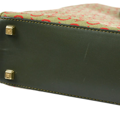 Celine Macadam Tote Handbag Green 97629