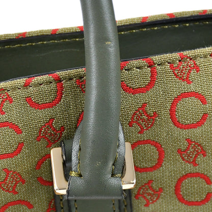 Celine Macadam Tote Handbag Green 97629