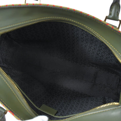 Celine Macadam Tote Handbag Green 97629