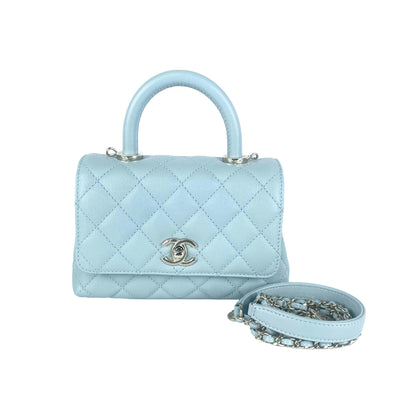 Chanel Mini Coco Handle Light Blue