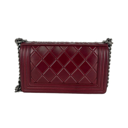 Chanel Old Medium Boy Burgundy