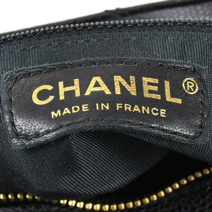 CHANEL 2001-2003 Handbag Black Caviar 78289