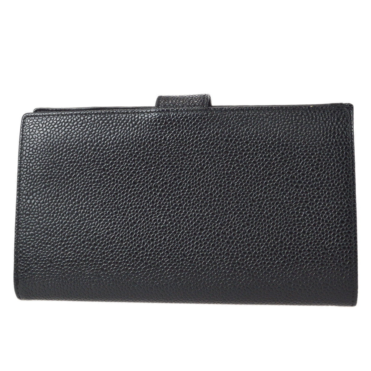 CHANEL 2001-2003 Timeless Long Wallet Black Caviar 68029