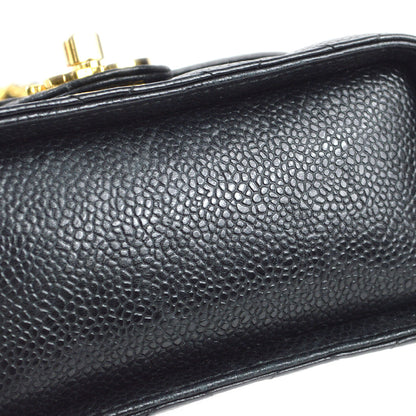 CHANEL Vanity Box Shoulder Bag Micro Black Caviar 88393