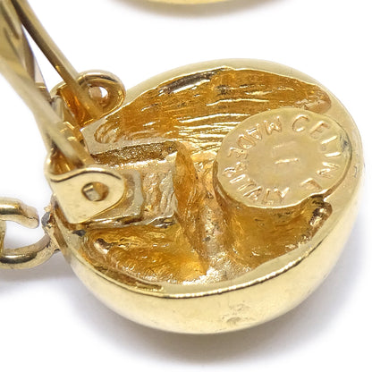 Celine Dangle Earrings Gold Clip-On 78606