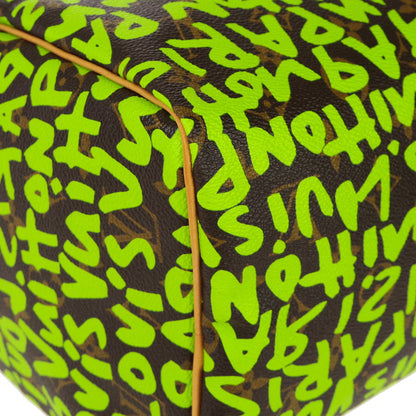 LOUIS VUITTON Speedy 30 HandBag Monogram Graffiti Green M93706 78734
