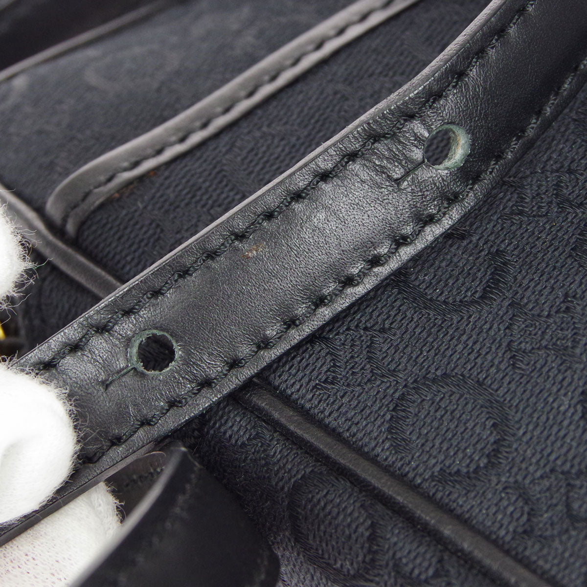 Celine C Macadam Shoulder Bag Black 78809