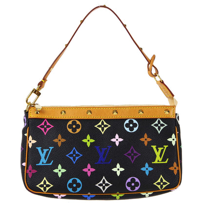 LOUIS VUITTON Pochette Accessoires Handbag Black Multicolor M92648 97881