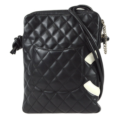 CHANEL Cambon Ligne Shoulder Bag Black Calfskin 98565