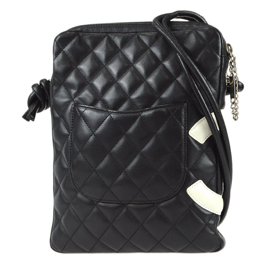 CHANEL Cambon Ligne Shoulder Bag Black Calfskin 98565