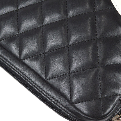 CHANEL Cambon Ligne Shoulder Bag Black Calfskin 98565
