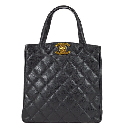 Chanel Tote Handbag Black Caviar