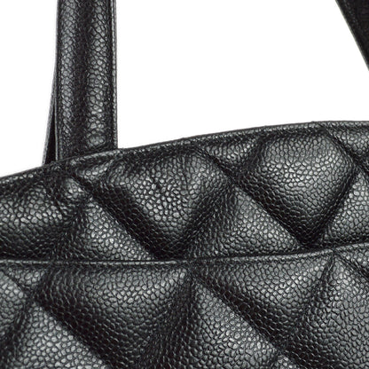 Chanel Tote Handbag Black Caviar