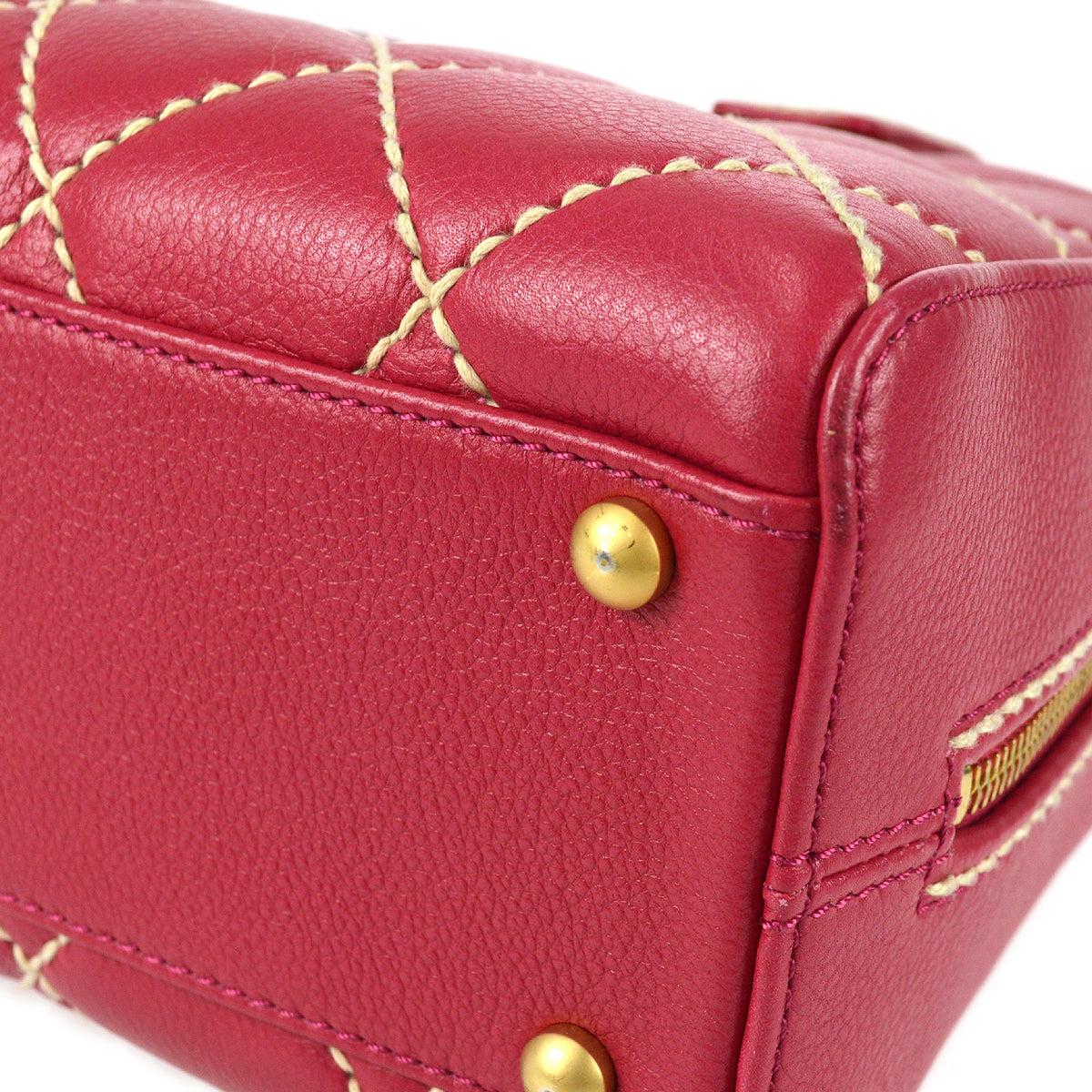 Chanel Wild Stitch Handbag Pink Calfskin