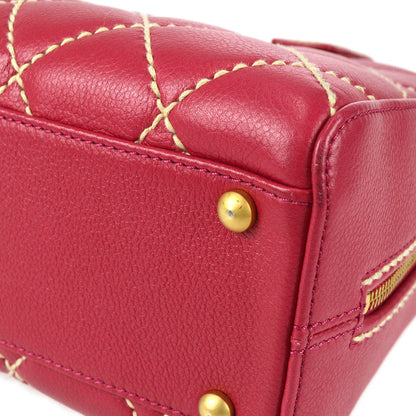 Chanel Wild Stitch Handbag Pink Calfskin