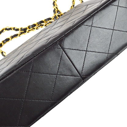Chanel 1994-1996 Border Flap Bag Medium Black Lambskin