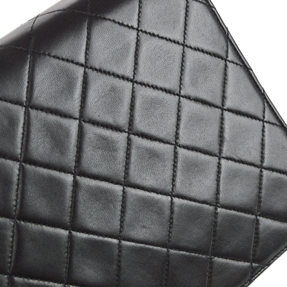 Chanel Black Lambskin Small Half Flap Shoulder Bag