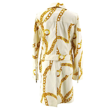 Celine 2000s chain-link print skirt suit #38