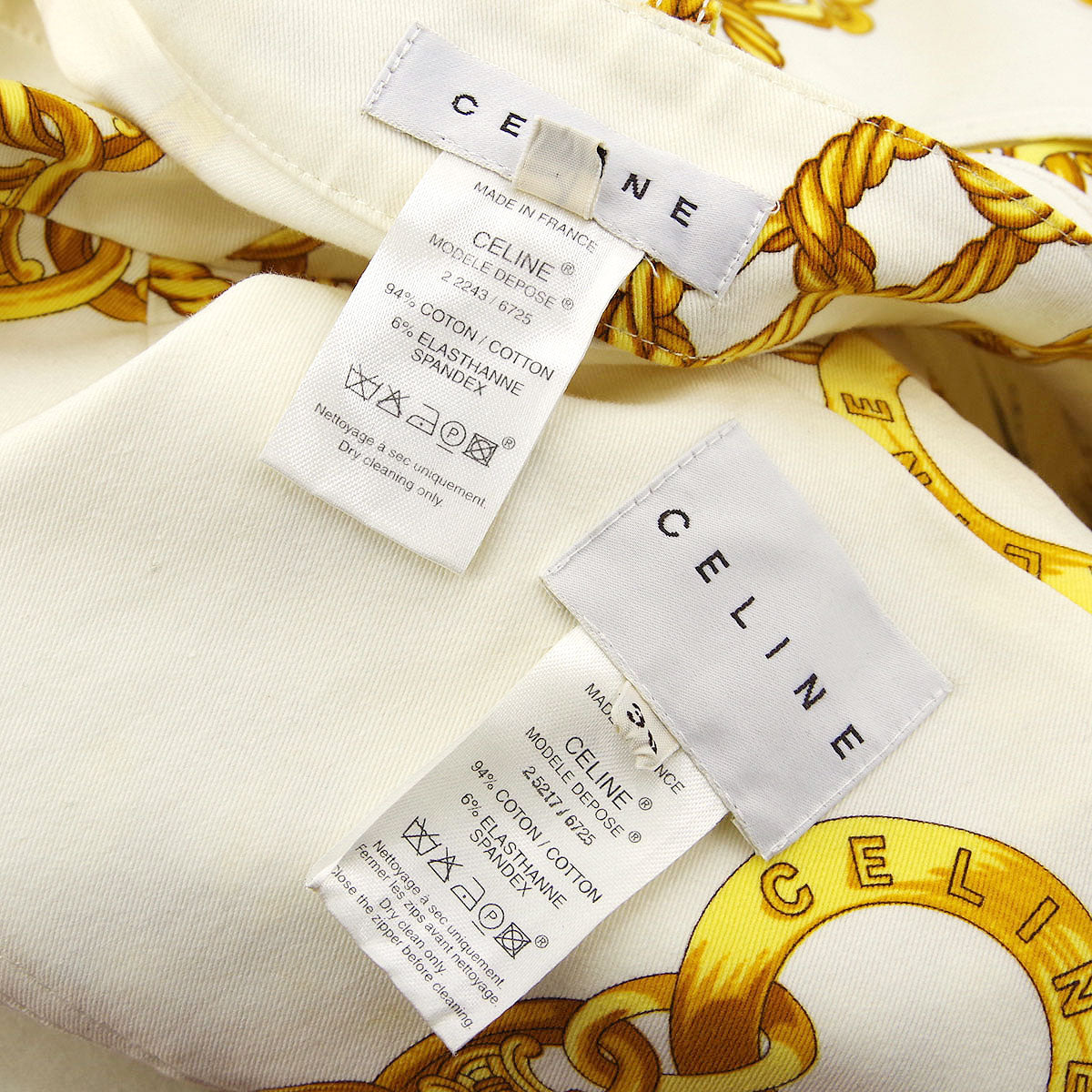 Celine 2000s chain-link print skirt suit #38